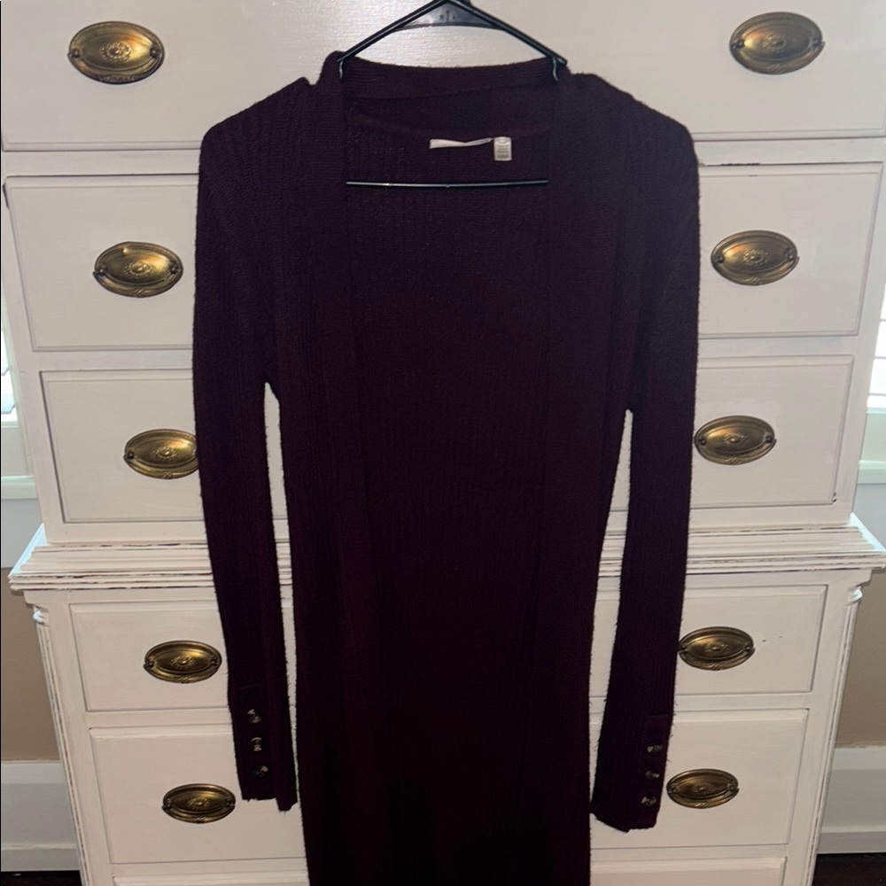 RD Style Deep Burgundy Cardigan